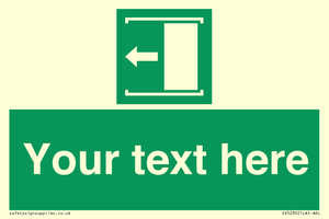 Custom Slide to Open Sign